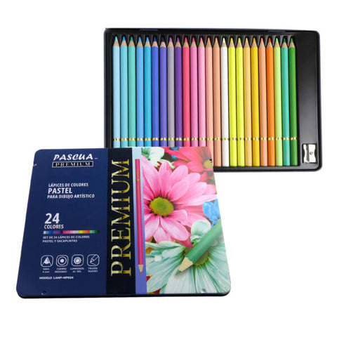 Lápiz Colores Pascua Pastel Premium Set C/24 LAMP-MP024