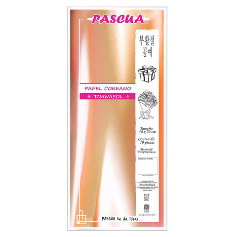 Papel Coreano Tornasol C/10 Naranja