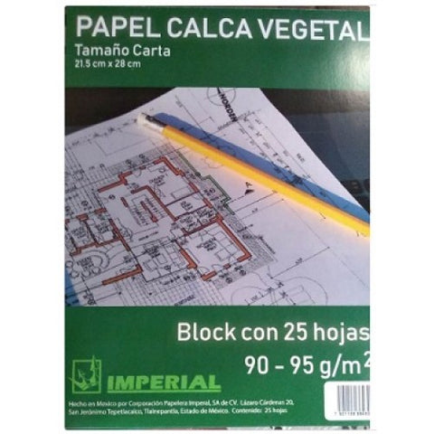 Block Vegetal Imperial 95 Carta C/25