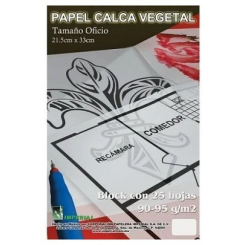 Block Vegetal Imperial 95 Oficio C/25