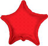 Globo Metálico 22S Estrella Sólido Rojo