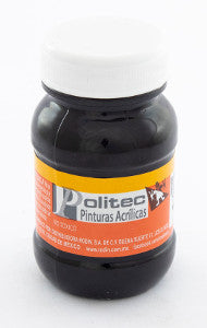 Pintura Acrílica Politec 100 Ml. 302 Negro Intenso C/6
