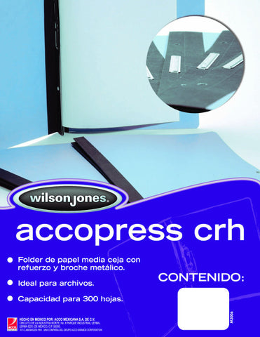 Folder Broche Accopress Oficio C/10 Azul Claro