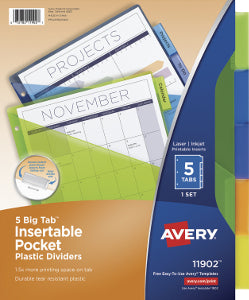 Separador Avery Bolsa C/5 11902