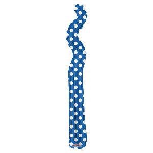 Globo Metálico Zig Zag Azul Royal Dots
