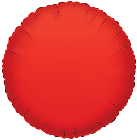 Globo Metálico 18C Rojo Solido Circulo