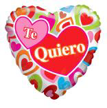 Globo Metálico 18H Te Quiero Corazones Multicolor