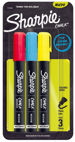 Marcador Sharpie Chalk Gis Liquido C/3 2175540