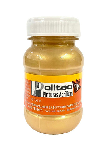 Pintura Acrílica Politec 100 Ml. 700 Oro C/6