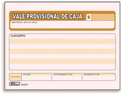 Vale Caja Printaform 2051