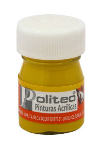 Pintura Acrílica Politec 20 Ml. 318 Amarillo Medio C/12