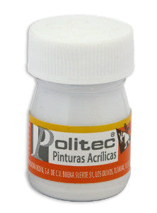 Pintura Acrílica Politec 20 Ml. 301 Blanco Titaneo C/12