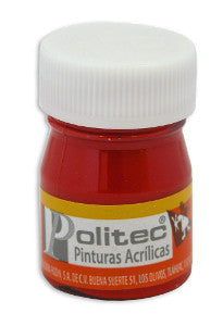 Pintura Acrílica Politec 20 Ml. 309 Rojo Toluidina C/12