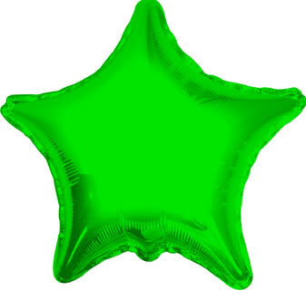 Globo Metálico 22S Estrella Sólido Verde Bandera