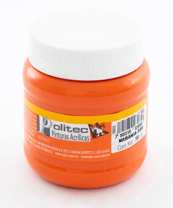 Pintura Acrílica Politec 250 Ml. 308 Naranja