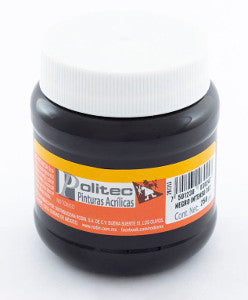 Pintura Acrílica Politec 250 Ml. 302 Negro Intenso