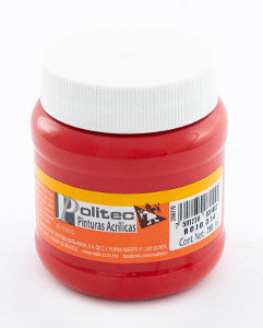 Pintura Acrílica Politec 250 Ml. 314 Rojo