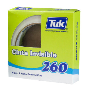 Cinta Invisible Tuk 260 24 mm  x 65m