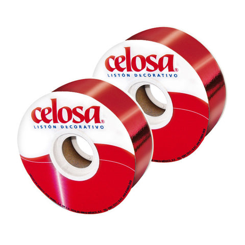 Listón Celosa #9 280 Metálico Rojo