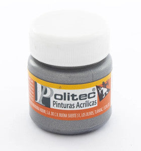 Pintura Acrílica Politec 30 Ml. 701 Plata C/15