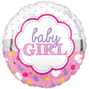 Globo Metálico 9C Baby Girl Scallop