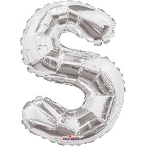 Globo MetÌÁlico Mini SHP Letra S Plata