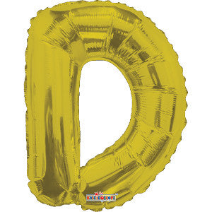 Globo MetÌÁlico Mini SHP Letra D Dorado