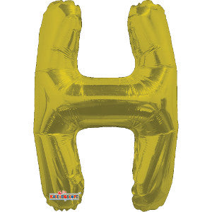 Globo MetÌÁlico Mini SHP Letra H Dorado