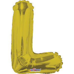 Globo MetÌÁlico Mini SHP Letra L Dorado