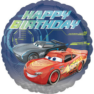 Globo Metálico 18H Cars Happy Birthday