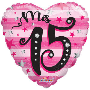 Globo MetÌÁlico 18Q Mis 15 Con Estrellas
