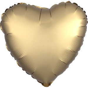 Globo Metálico 18H Corazón Satin Luxe Gold Sateen