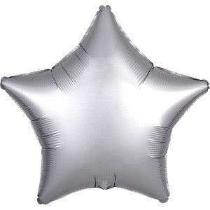 Globo Metálico 22S Estrella Satin Luxe Platinum