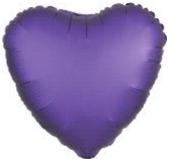 Globo Metálico 18H Corazón Satin Luxe Purple Royale