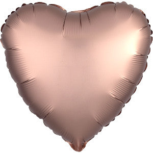 Globo Metálico 18H Corazón Satin Luxe Rose Copper