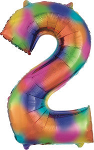Globo MetÌÁlico 34 N̼mero 2 Rainbow