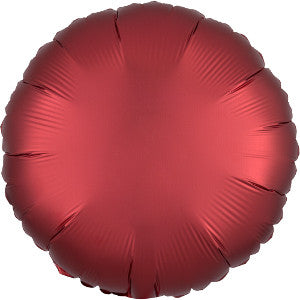 Globo Metálico 17C Redondo Satin Luxe Sangría