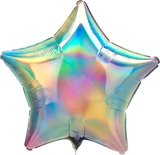 Globo Metálico 18S Iridescent Pastel Rainbow Star