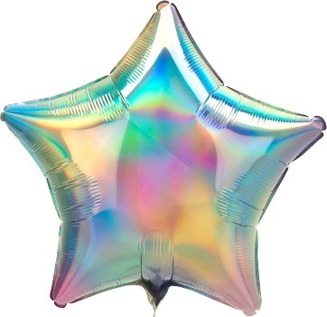 Globo Metálico 18S Iridescent Pastel Rainbow Star
