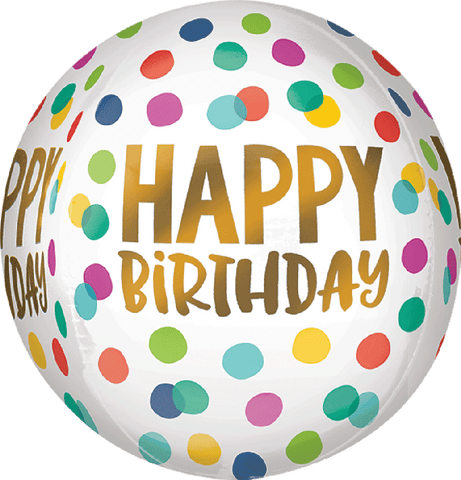 Globo MetÌÁlico Orbz Happy Dot