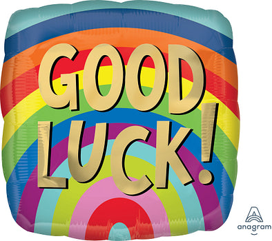 Globo Metálico 17Q Good Luck Rainbow Strippes