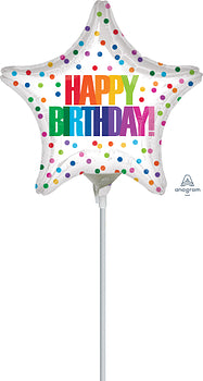 Globo Metálico 9c Happy Bright Color Dots