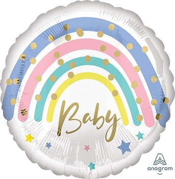 Globo MetÌÁlico 17C Pastel Rainbow Baby
