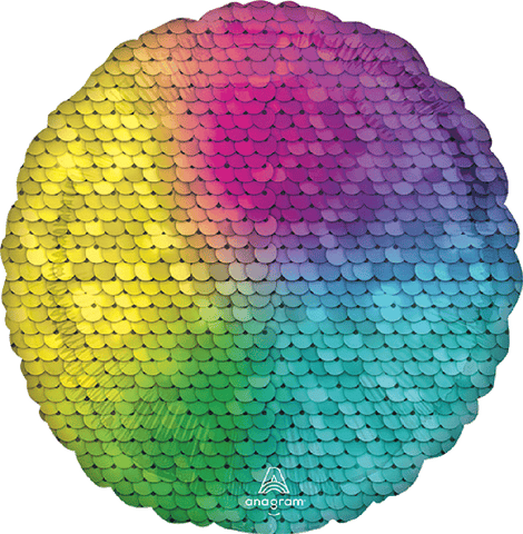 Globo Metálico 18C Rainbow Jewel Sequins