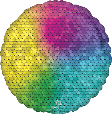 Globo Metálico 18C Rainbow Jewel Sequins