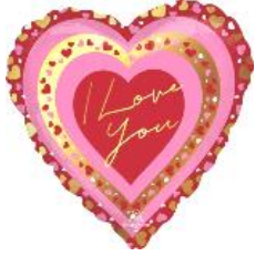 Globo Metálico 18H I Love You Pretty Hearts