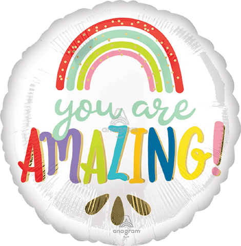 Globo MetÌÁlico 17C You Are Amazing Rainbow