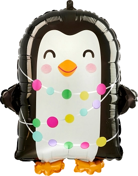Globo Metálico Junior Shape Bright Holiday Penguin