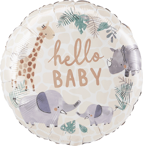 Globo Metálico 17C Satin Soft Jungle Baby
