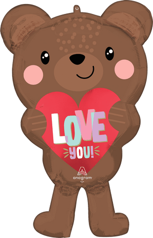 Globo MetÌÁlico Super Shape Satin Love Bear